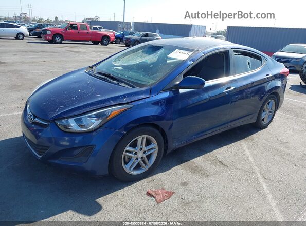 5NPDH4AE7GH710425 2016 HYUNDAI ELANTRA Синий Передняя левая четверть