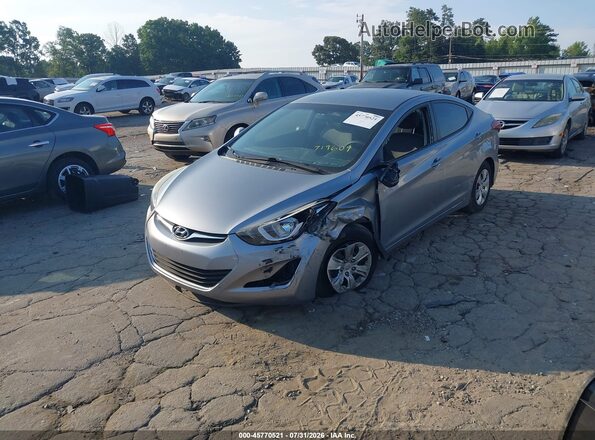5NPDH4AE7GH719609 2016 HYUNDAI ELANTRA Gray Առջևի ձախ երեք քառորդ տեսարան