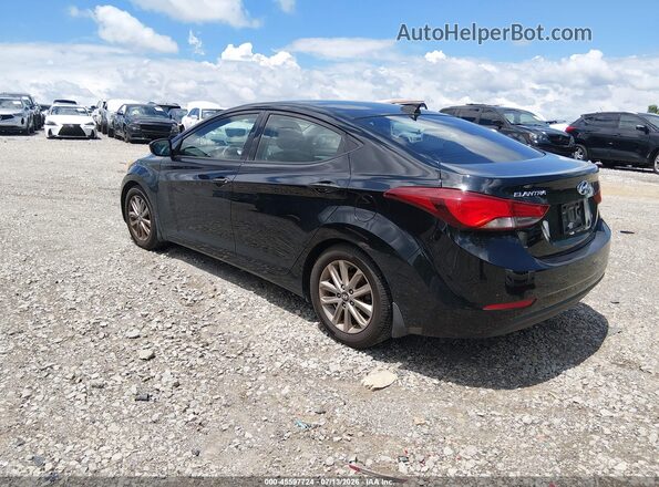 5NPDH4AE7GH725023 2016 HYUNDAI ELANTRA Black Задня ліва чверть