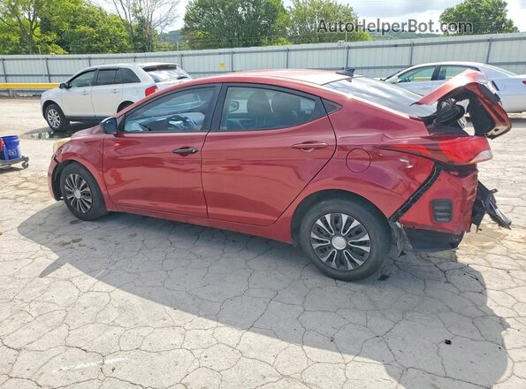 5NPDH4AE7GH725345 2016 HYUNDAI ELANTRA Красный Задняя левая четверть