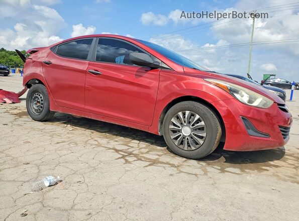 5NPDH4AE7GH725345 2016 HYUNDAI ELANTRA Красный Передняя правая четверть