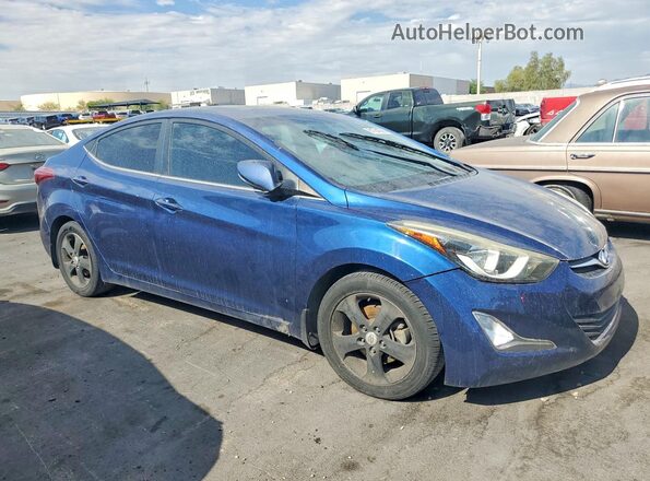 5NPDH4AE7GH732232 2016 HYUNDAI ELANTRA Blue Przód prawy
