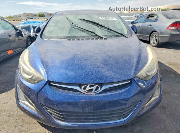 5NPDH4AE7GH732232 2016 HYUNDAI ELANTRA Blue Widok z przodu