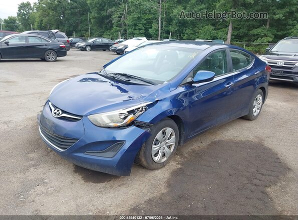 5NPDH4AE7GH736006 2016 HYUNDAI ELANTRA Blue Передня ліва чверть