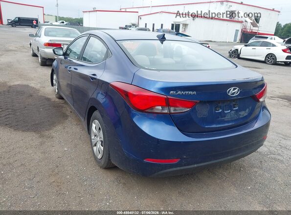 5NPDH4AE7GH736006 2016 HYUNDAI ELANTRA Blue Задня ліва чверть