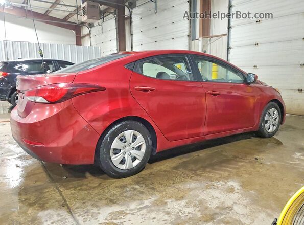 5NPDH4AE8GH665253 2016 HYUNDAI ELANTRA Red Tył prawy