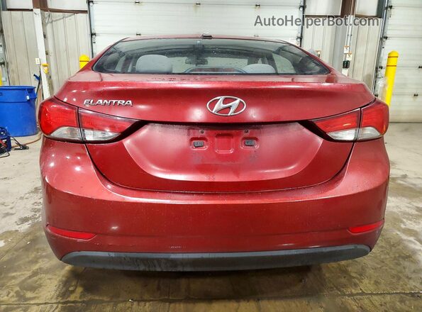 5NPDH4AE8GH665253 2016 HYUNDAI ELANTRA Red Widok z tyłu