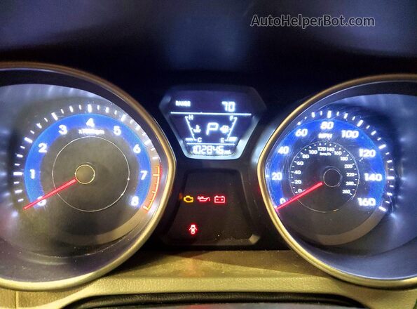5NPDH4AE8GH665253 2016 HYUNDAI ELANTRA Red Widok zestawu wskaźników