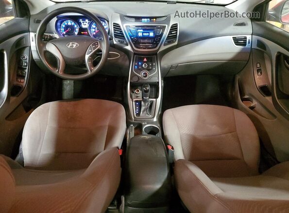 5NPDH4AE8GH665253 2016 HYUNDAI ELANTRA Red Widok deski rozdzielczej