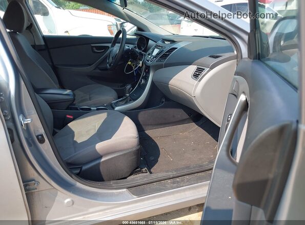 5NPDH4AE8GH681436 2016 HYUNDAI ELANTRA Gray წინა სალონის ხედი