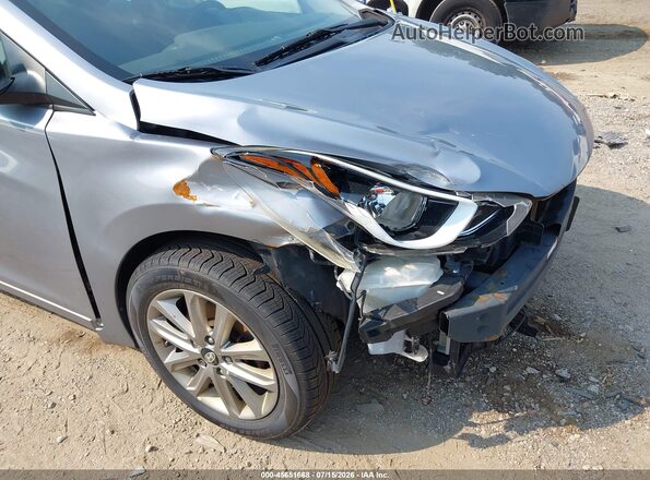 5NPDH4AE8GH681436 2016 HYUNDAI ELANTRA Gray უკანა სალონის ხედი
