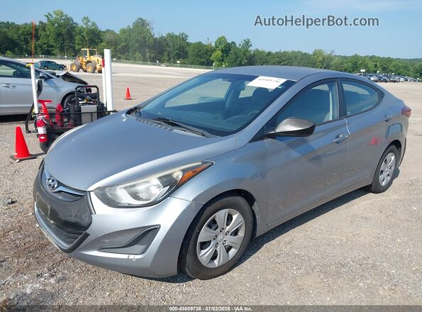 5NPDH4AE8GH688337 2016 HYUNDAI ELANTRA Silver Передня ліва чверть