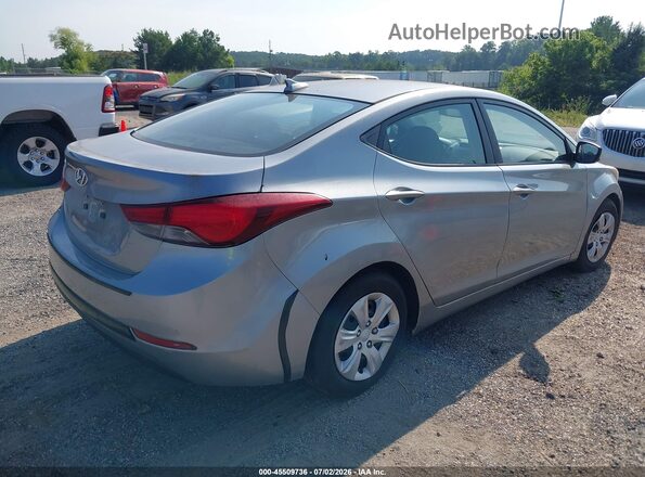 5NPDH4AE8GH688337 2016 HYUNDAI ELANTRA Silver Задня права чверть