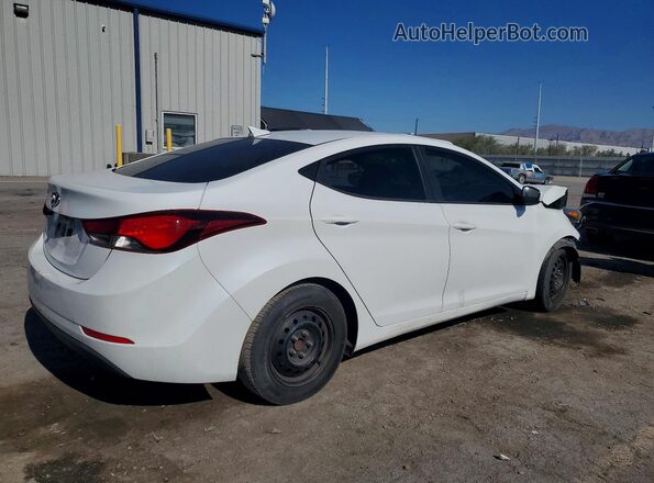 5NPDH4AE8GH695563 2016 HYUNDAI ELANTRA White Tył prawy