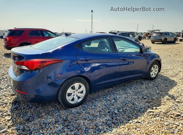 5NPDH4AE8GH700423 2016 HYUNDAI ELANTRA Синий Задняя правая четверть