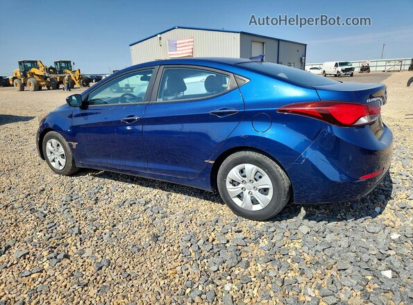 5NPDH4AE8GH700423 2016 HYUNDAI ELANTRA Синий Задняя левая четверть