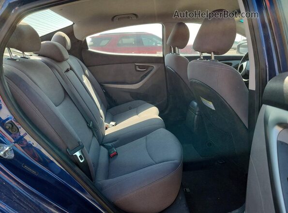 5NPDH4AE8GH700423 2016 HYUNDAI ELANTRA Синий Вид задних сидений