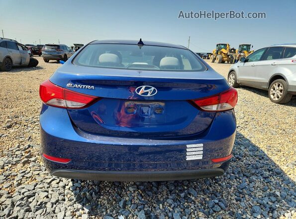 5NPDH4AE8GH700423 2016 HYUNDAI ELANTRA Синий Вид сзади