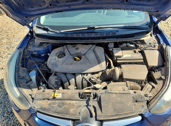5NPDH4AE8GH700423 2016 HYUNDAI ELANTRA Синий Вид задней части салона