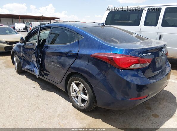 5NPDH4AE8GH703810 2016 HYUNDAI ELANTRA Blue Հետևի ձախ