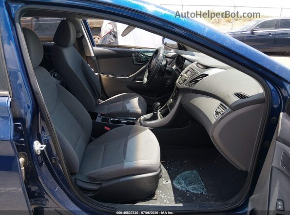 5NPDH4AE8GH703810 2016 HYUNDAI ELANTRA Blue Սալոնի դիմացի տեսք