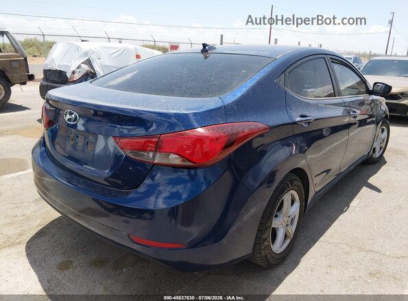 5NPDH4AE8GH703810 2016 HYUNDAI ELANTRA Blue Հետևի աջ