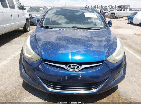 5NPDH4AE8GH703810 2016 HYUNDAI ELANTRA Blue Սարքավորումների վահանակի տեսք