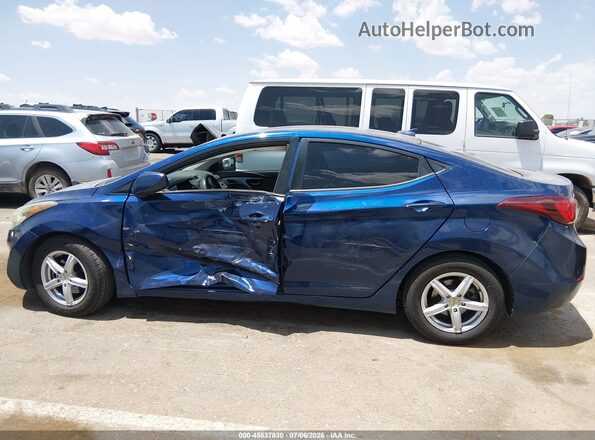 5NPDH4AE8GH703810 2016 HYUNDAI ELANTRA Blue Սալոնի 360 աստիճան տեսք