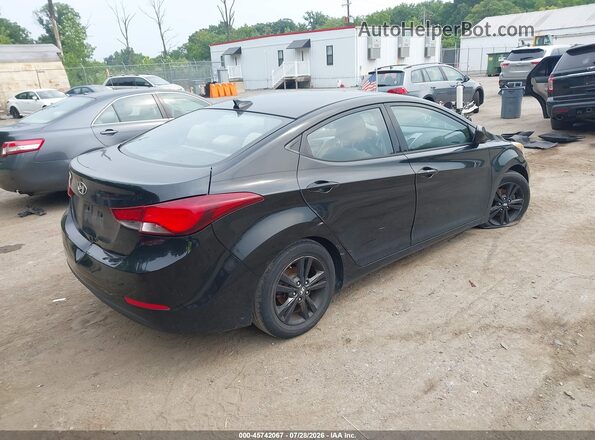 5NPDH4AE8GH711146 2016 HYUNDAI ELANTRA Black უკანა მარჯვენა