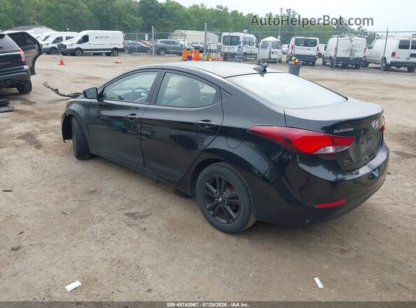 5NPDH4AE8GH711146 2016 HYUNDAI ELANTRA Black უკანა მარცხენა