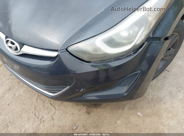 5NPDH4AE8GH711146 2016 HYUNDAI ELANTRA Black წინა ხედი