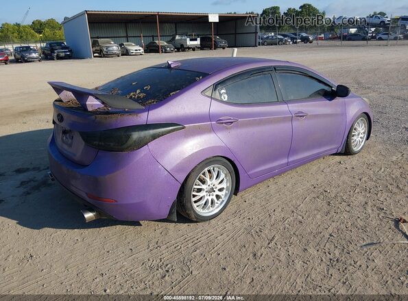 5NPDH4AE8GH716931 2016 HYUNDAI ELANTRA Фиолетовый Задняя правая четверть