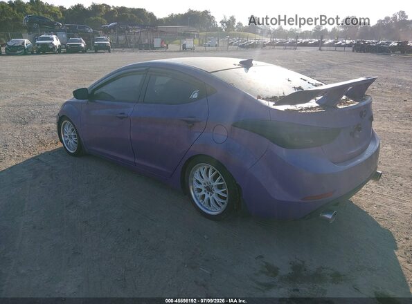 5NPDH4AE8GH716931 2016 HYUNDAI ELANTRA Фиолетовый Задняя левая четверть