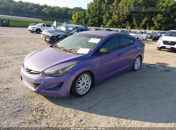 5NPDH4AE8GH716931 2016 HYUNDAI ELANTRA Фиолетовый Передняя левая четверть