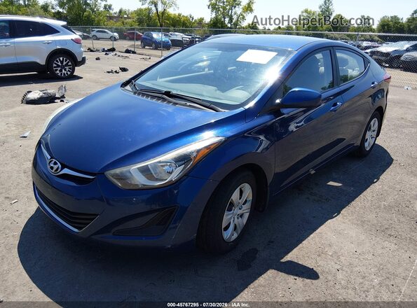 5NPDH4AE8GH720042 2016 HYUNDAI ELANTRA Blue Przód lewy