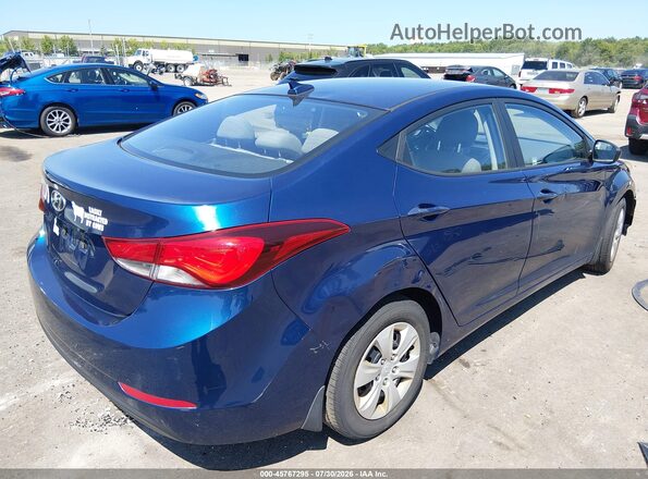 5NPDH4AE8GH720042 2016 HYUNDAI ELANTRA Blue Tył prawy