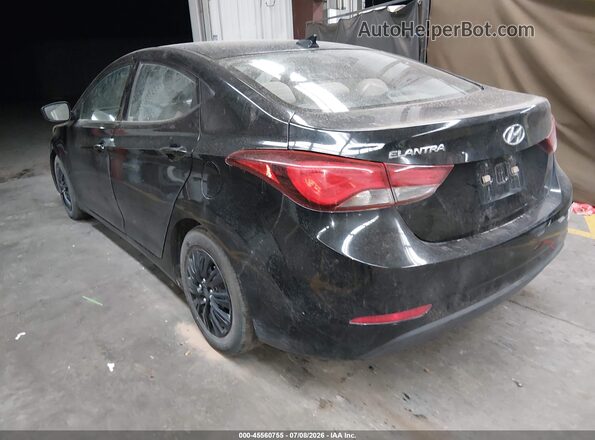 5NPDH4AE8GH728562 2016 HYUNDAI ELANTRA Black Tył lewy
