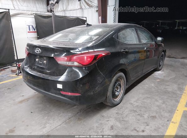 5NPDH4AE8GH728562 2016 HYUNDAI ELANTRA Black Tył prawy