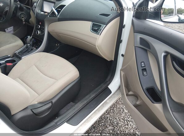 5NPDH4AE8GH728870 2016 HYUNDAI ELANTRA White Vista interior delantera