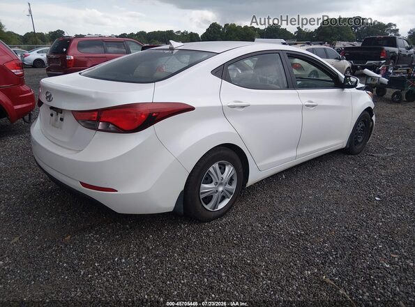 5NPDH4AE8GH728870 2016 HYUNDAI ELANTRA White Trasero derecho