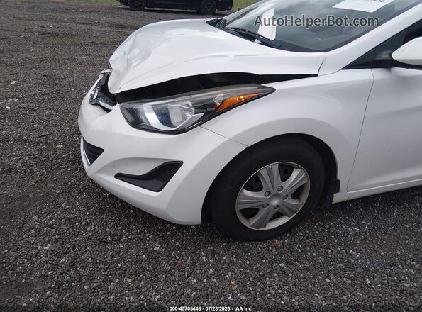 5NPDH4AE8GH728870 2016 HYUNDAI ELANTRA White Vista frontal