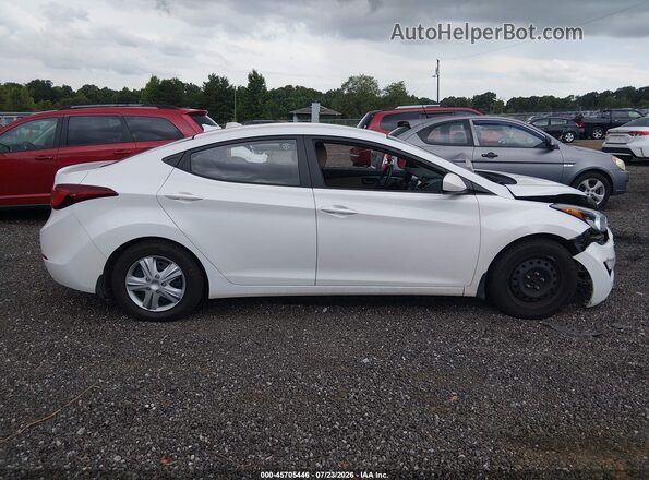 5NPDH4AE8GH728870 2016 HYUNDAI ELANTRA White Vista interior trasera