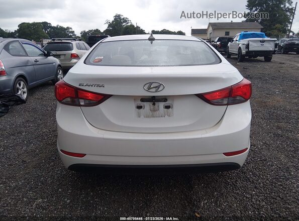 5NPDH4AE8GH728870 2016 HYUNDAI ELANTRA White 