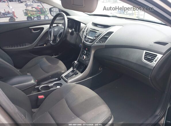 5NPDH4AE8GH735169 2016 HYUNDAI ELANTRA Pewter Widok wnętrza z przodu