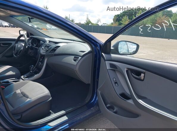 5NPDH4AE8GH744163 2016 HYUNDAI ELANTRA Dark Blue Widok wnętrza z przodu