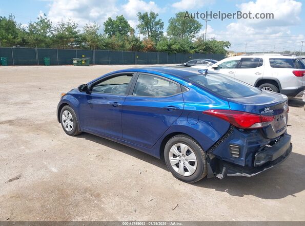 5NPDH4AE8GH744163 2016 HYUNDAI ELANTRA Dark Blue Tył lewy