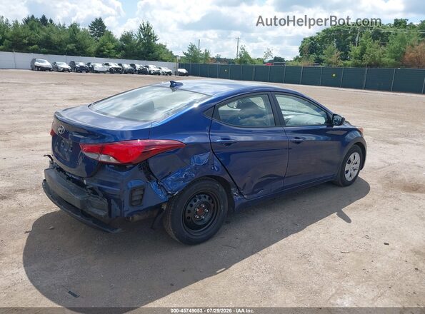 5NPDH4AE8GH744163 2016 HYUNDAI ELANTRA Dark Blue Tył prawy