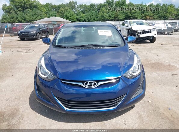5NPDH4AE8GH744163 2016 HYUNDAI ELANTRA Dark Blue Widok wnętrza z tyłu