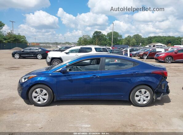 5NPDH4AE8GH744163 2016 HYUNDAI ELANTRA Dark Blue 