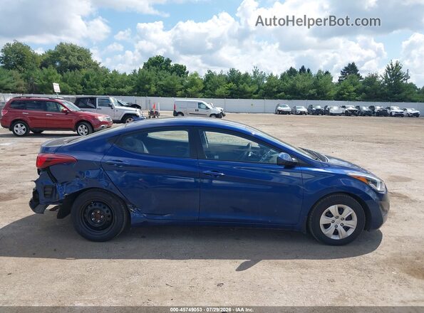 5NPDH4AE8GH744163 2016 HYUNDAI ELANTRA Dark Blue Widok wnętrza 360 stopni
